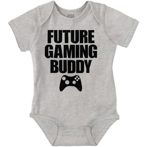 Brisco Brands Future Gaming Buddy Gamer Dad Joke Baby Romper Boys or Girls