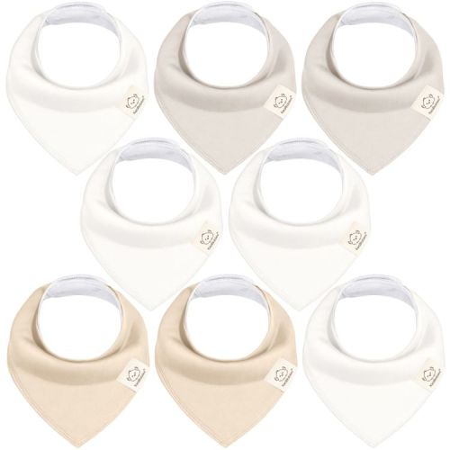8pk Organic Baby Bandana Bibs
