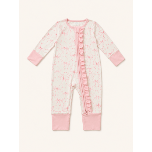 Bows and Pearl Baby Bamboo Pajama – Magnolia Lane Store