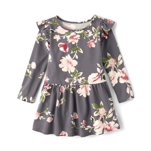 The Children's Place Girls and Toddler Skater Dress, Long Sleeve