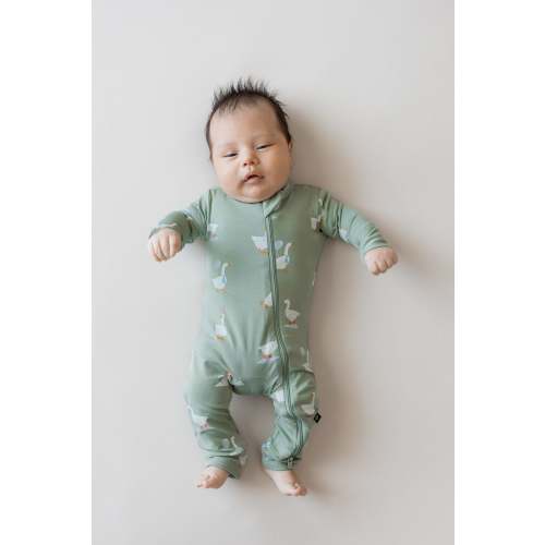 Zippered Romper in Silly Goose