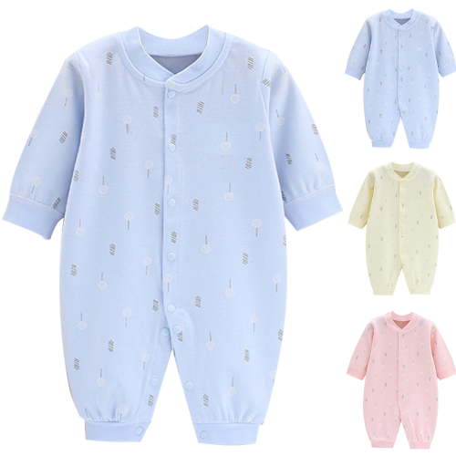 Summer Savings Clearance 2025 Bovxnpu Baby Girl Bodysuit, Infant Baby Cotton Bodysuits, Child Printing Newborn Button-Neck Long Sleeved Long Rompers 0-3 Months