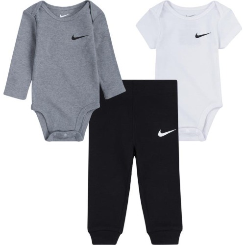 Baby Solid 3-Piece Bodysuits & Joggers Set, 0-3M, Black