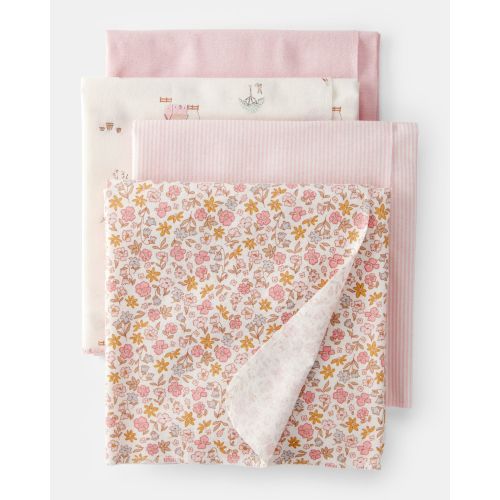 Baby 4-Pack Floral Receiving Blankets - Pink | Carter's