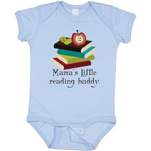 inktastic Mamas Little Reading Buddy Bookworm Baby Bodysuit
