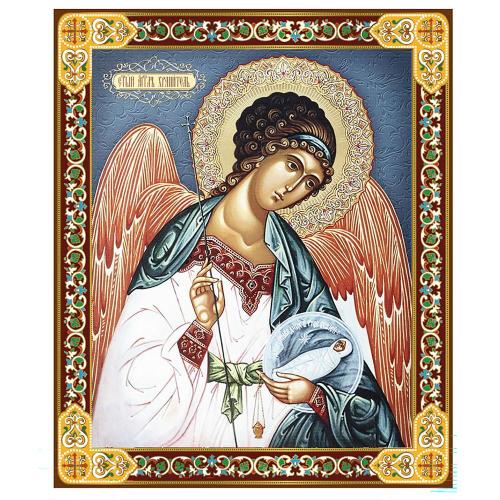Guardian Angel with Child Gold Foil Icon - 4.75" (H) x 4" (W)