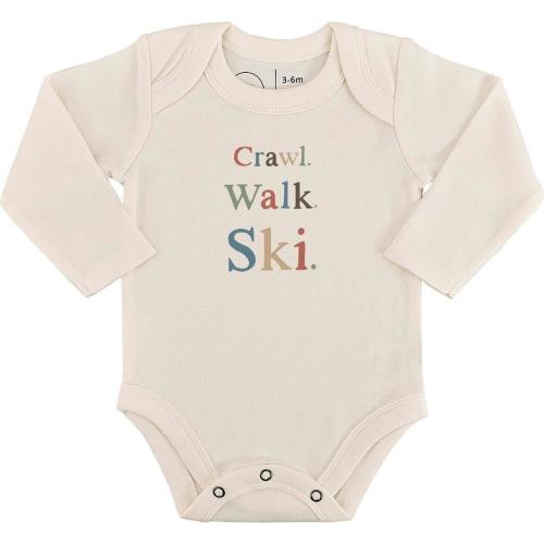 long sleeve graphic bodysuit | crawl walk ski