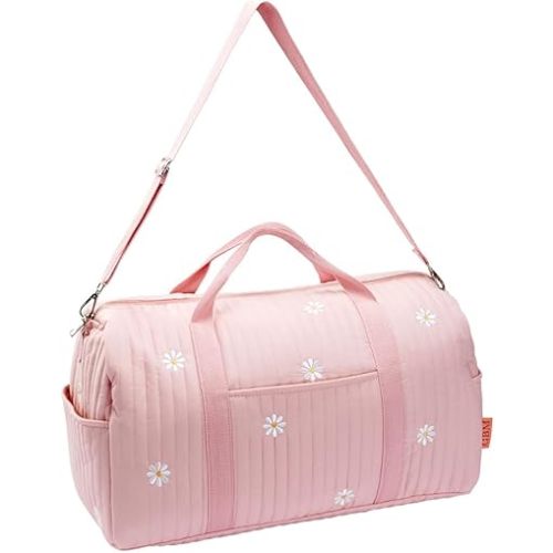 GoBabyMart Women’s Travel Duffel Bag – Large Weekender & Overnight Travel Bag with Wet Pocket, Carry-On Friendly, Ideal as Hospital or Maternity Bag for Labor and Delivery