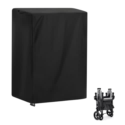 Hengme Dustproof Cover for Jeep Wagon Stroller, Waterproof Quad Stroller Wagon Covers for Jeep Wrangler Deluxe 4 Seater Foldable Wagon 30" W x 30" D x 44" H