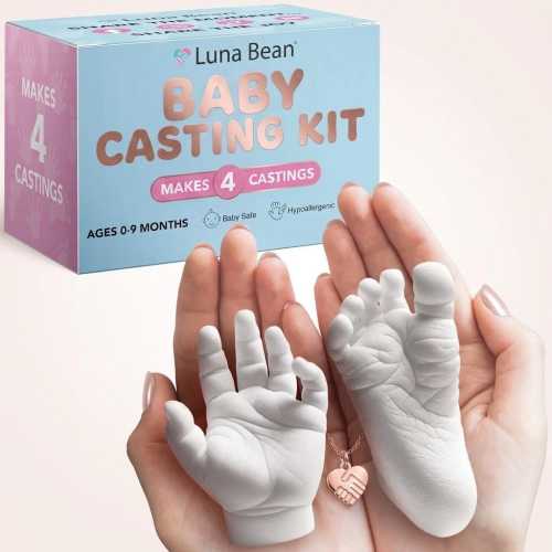 Baby Hand Foot Casting Kit | DIY Newborn Keepsake Mold Set (Ages 0-9 Months)