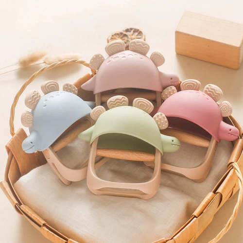 Dinosaur Gloves Teething Baby Toys Silicone Things for Newborn Baby