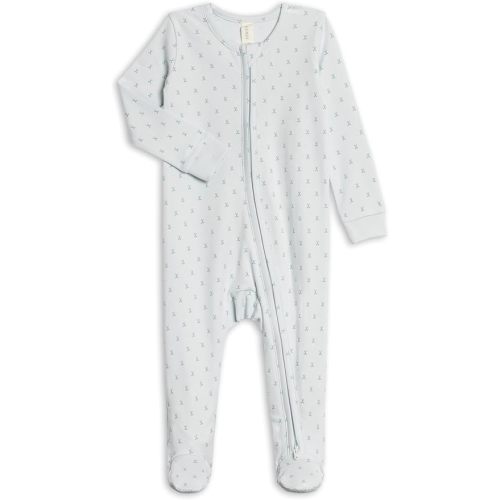 Colored Organics Baby Zip-Up Footed Sleeper with 2-Way Zipper - Newborn Organic Cotton Pajamas