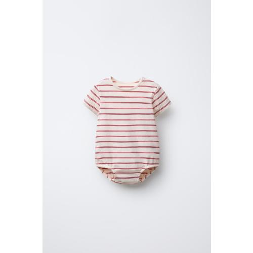 STRIPED KNIT BODYSUIT - Light ecru | ZARA United States