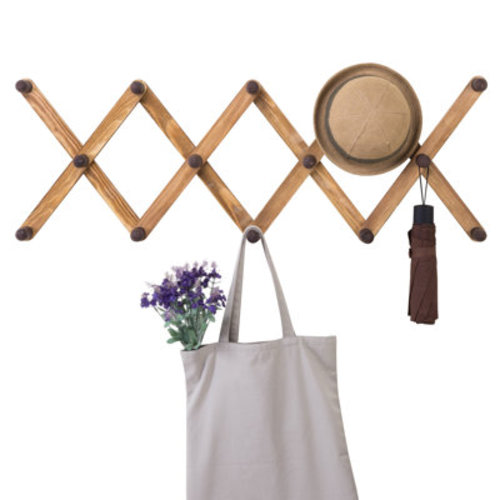 Rosalind Wheeler Amita Solid Wood 14 - Hook Wall Mounted Coat Rack & Reviews | Wayfair