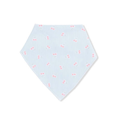 Bandana Bib, Tiny Cherry Stripe
