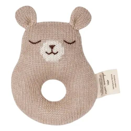 Main Sauvage - Teddy Bear Rattle - Sand | Smallable