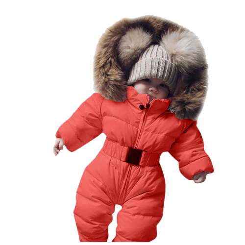 Infant Baby Snowsuit Toddler Winter Jumpsuit Outwear for Baby Snow Coat Long Sleeve Windproof Winter Baby Boy Clothes 3-6 Months
