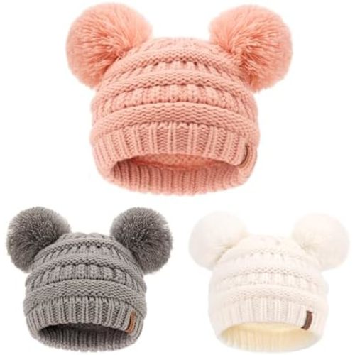 FURTALK Baby Winter Beanie Hat Knitted Soft Warm Lined for Infant Toddler Skull Cap
