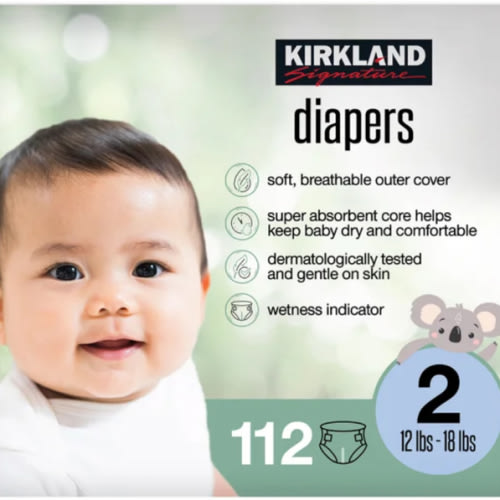 Kirkland Signature Diaper Size 2, 112-count | Costco