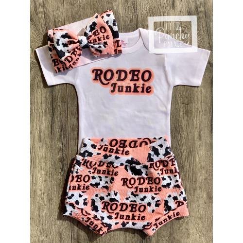 Baby Full Outfit Set / Toddler Full Outfit Set / Trendy Baby Clothes / Rodeo Junkie Western Baby Clothing Set