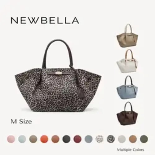 NEWBELLA Marella M Collapsible PU Leather Tote Bag with Magnetic Closure and Luggage Sleeve for Work and Travel #sohoch - TikTok Shop