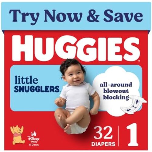Huggies Little Snugglers Diapers Size 1, 32 Count