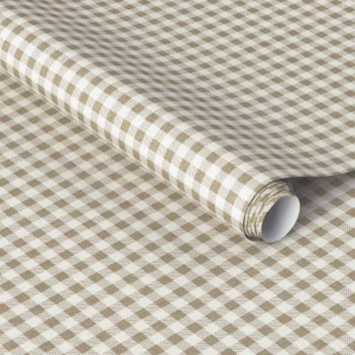 Gingham Taupe Peel and Stick Wallpaper - Threshold™