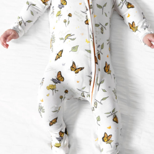 Monarch Butterfly Bamboo Convertible Footie