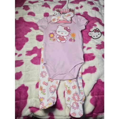 9 Months Hello Kitty 3-Piece Floral Baby Set - New