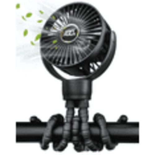 FrSara Portable Baby Stroller Fan - Clip on, Safe Quiet 4000mAh, 3-Speed Baby Fan for Stroller/Car Seat/Desk/Travel/Bike/Camping - Black