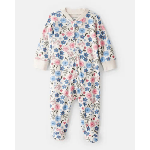 Baby Girl Floral 100% Cotton Long-Sleeve Snug Fit Sleep & Play Pajamas | Carter's