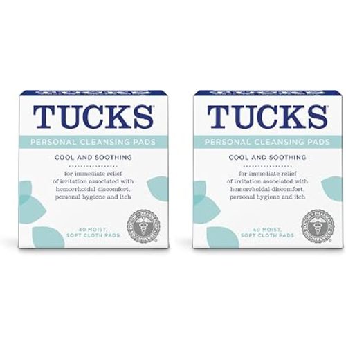 Tucks personal cleansing Pads 40 count (Pack of 2)