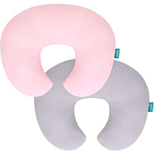 Nursing Pillow Cover 2 Pack Fit Boppy Pillow Safely with Zipper Covers Ultra Soft & Breathable Breastfeeding Cover for Boppy Nursing Pillow Unisex Nursing Pillow Slipcovers Machine Wash & Quick-Dry