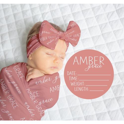 Personalized Swaddle Blanket, Optional Bundle, Newborn Coming Home Outfit Photo Props, Baby Name Announcement Sign, Baby Shower Gift JS7