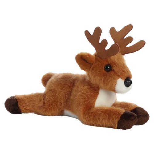 Aurora Small Deer Mini Flopsie Adorable Stuffed Animal Brown 8"