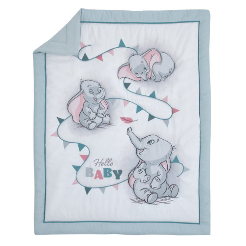 NoJo Disney Dumbo Hello Baby Circus Banner 3 Piece Nursery Crib Bedding Set | Wayfair