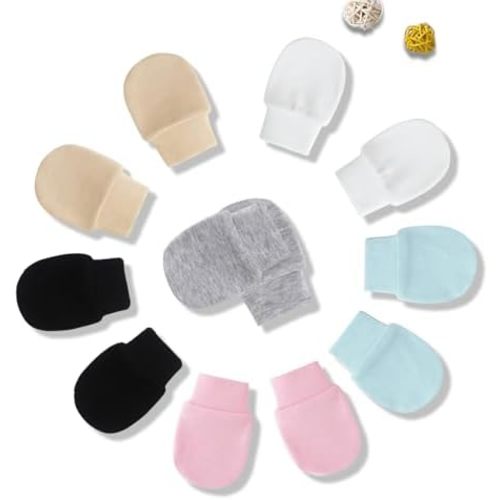 Newborn Baby Mittens, Anti Scratch Mittens for Babies 0-6 Months, Baby Gloves Suitable for Boy and Girl (Colorful)