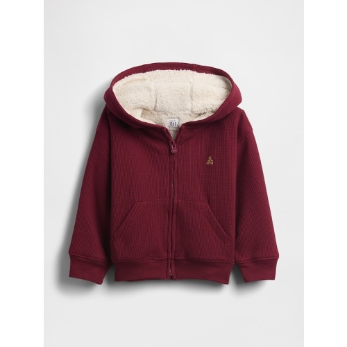 Baby & Toddler Sherpa-Lined Thermal Zip Hoodie