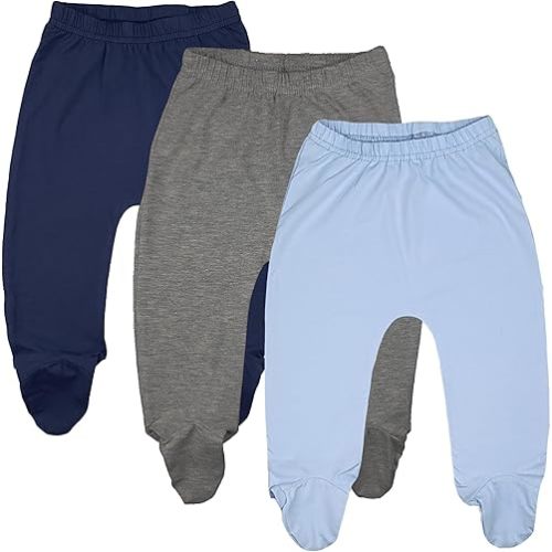 123 Bear Baby Soft Cotton Spandex Pants with Feet