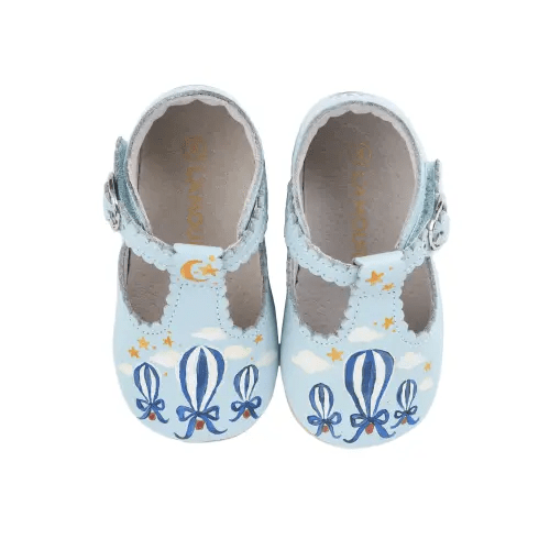 Hot Air Balloon Hand-Painted Baby Shoes