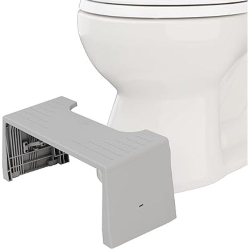 Squatty Potty Porta Traveler Foldable Toilet Stool for Travel, 7" Height, Gray