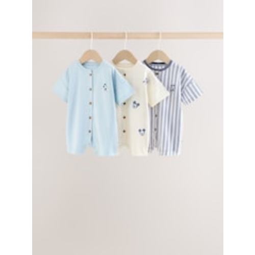 Buy Blue Baby Mickey Mouse Jersey Rompers 3 Pack from Next USA