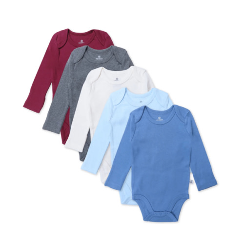 5-Pack Organic Cotton Long Sleeve Bodysuits | Honest Baby Clothing