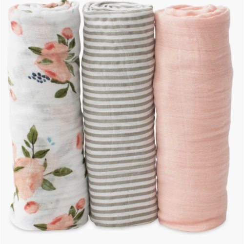 3-Pack Cotton Muslin Swaddle Blankets