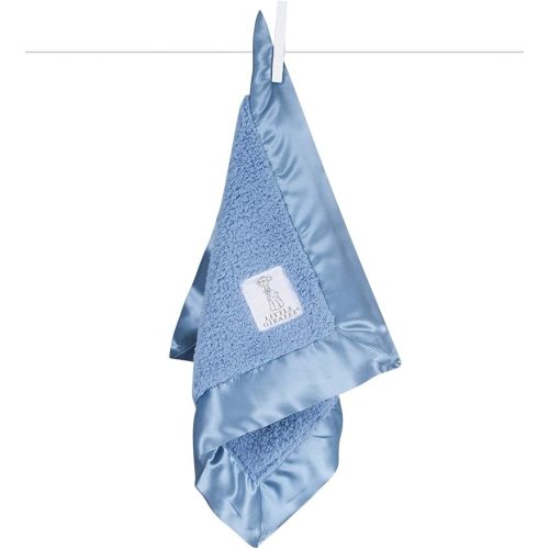 Little Giraffe Baby Blanket - Blanky - Soft Blanket with Satin Trim - Baby Stroller Blanket - Newborn Baby Essentials & Baby Gifts - 17 x 17 - Cornflower