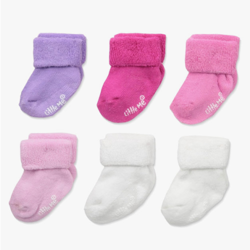 Little Me Baby Girls' 6 Pack Variety Socks