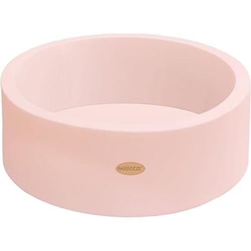 Baby Ball Pit 35.4" Soft Round Memory Foam Ball Pits NOT Included Balls Indoor Outdoor Playpen for Babies Toddlers Kids Great Gift for Girls Boys, Peach