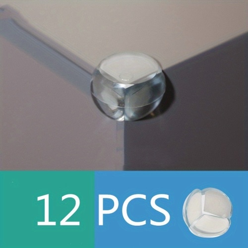 12pcs Baby Proofing Corner Guards - Transparent Plastic Child Safety Edge Bumpers, Non-Toxic Furniture Protectors for Tables, Cribs, Fireplaces & Corners - Easy Install Baby Proofing Supplies for Home Safety, Crib Safety Accessories, Seamless Integrat