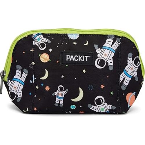 PackIt Freezable Snack Bag, Spaceman, Built with EcoFreeze Technology, Foldable, Reusable, Zip Closure Locks in Cool Dry Air, and Fresh Snacks On the Go