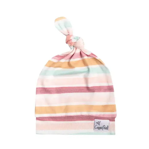 Baby Beanie Hat Top Knot Stretchy Soft"Belle" by Copper Pearl